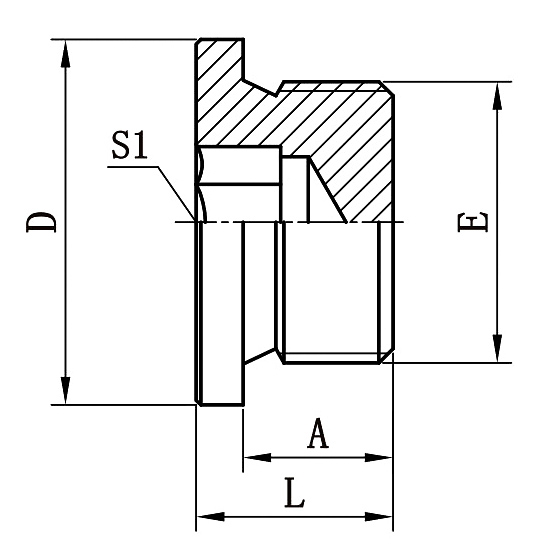 4BN BSP Male Hollow Hex Plug Dual 60° or Bonded Seal Adapter