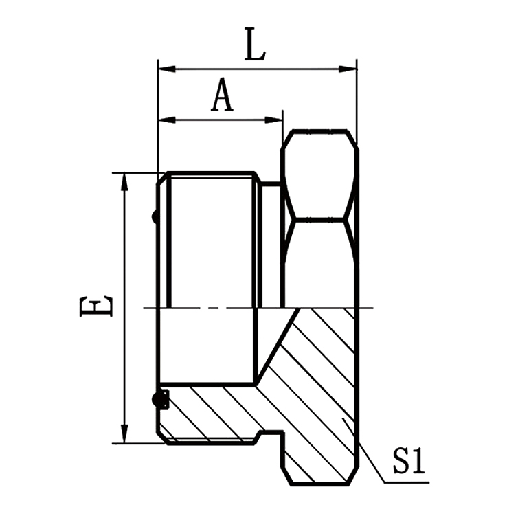 4F ORFS male O-ring plug hydraulic system port sealing