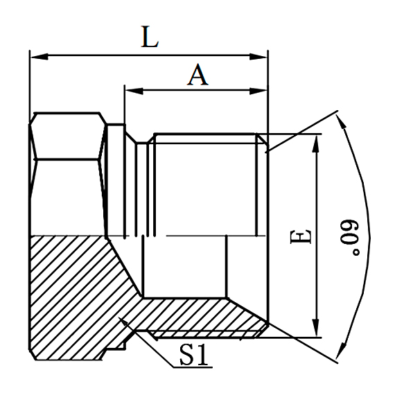 4M Metric Male Double Use Plug | 60°Cone & Bonded Seal