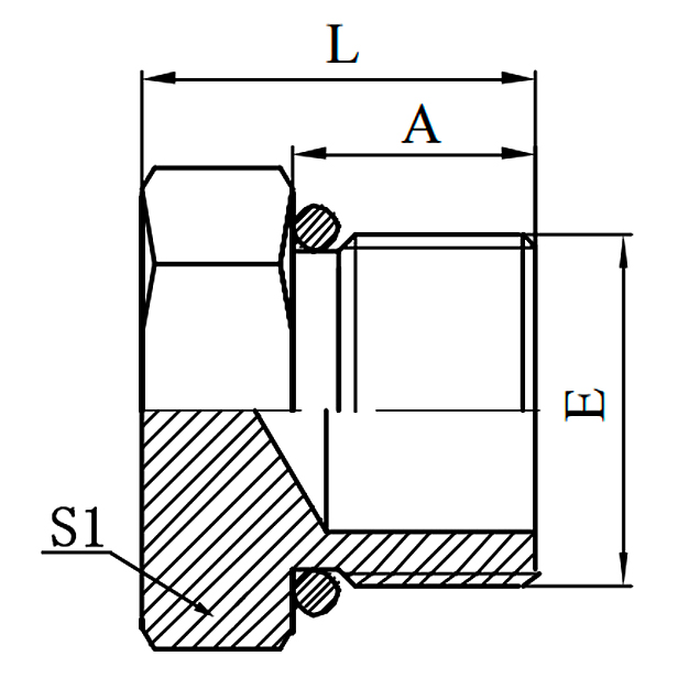 4O L-series blanking plug for SAE ORB thread and ISO 11926-3