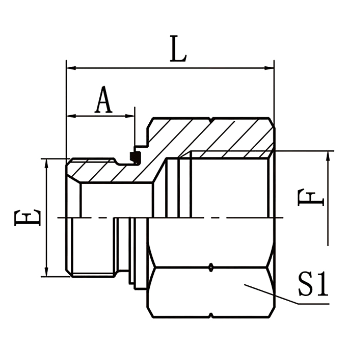 5B-WD BSP Male Captive Seal BSP Female ISO 1179 Adapter