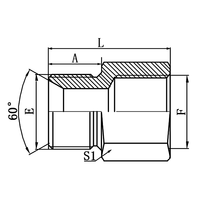 5B BSP Male Dual Seat BSP Female ISO 1179 Hydraulic Adapter