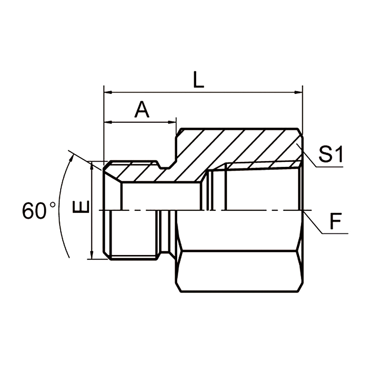 5BN BSP Male to NPT Female Dual Seal Hydraulic Adapter