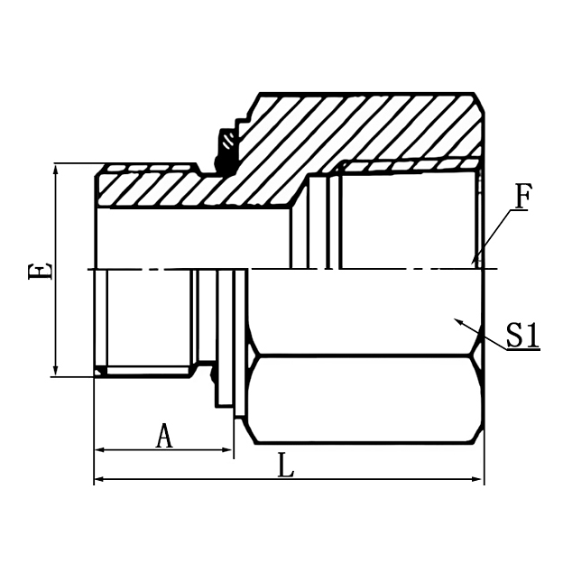 5GN BSP Male O-Ring to NPT Female Hydraulic Adapter