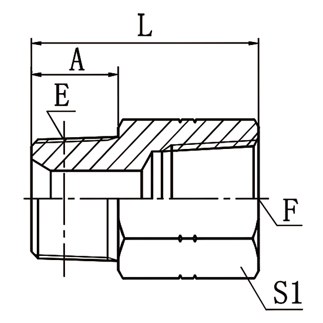 5N NPT Male to NPT Female Hydraulic Adapter