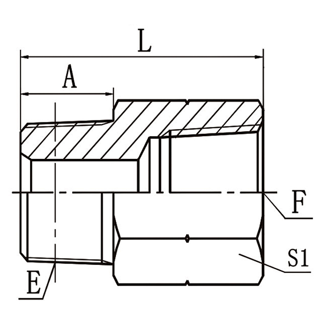 5T-SP BSPT Male to BSPT Female 60°Cone Adapter