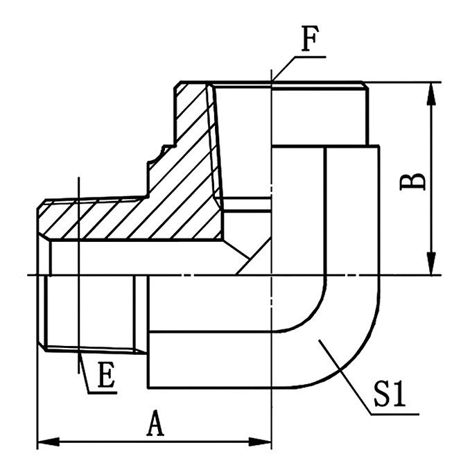 5T9-SP 90° Elbow BSPT Male to BSPT Female 60°Cone Adapter