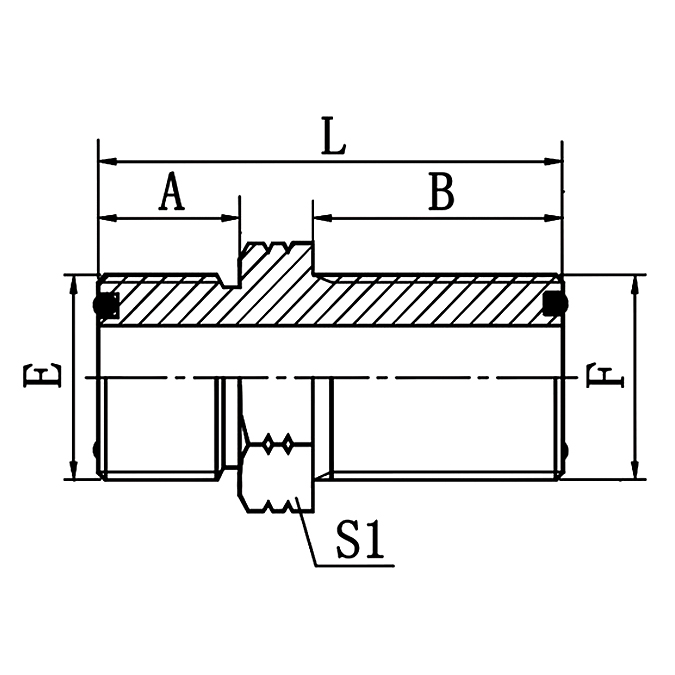 Bulkhead adapter for industrial hydraulic panel and line connections
