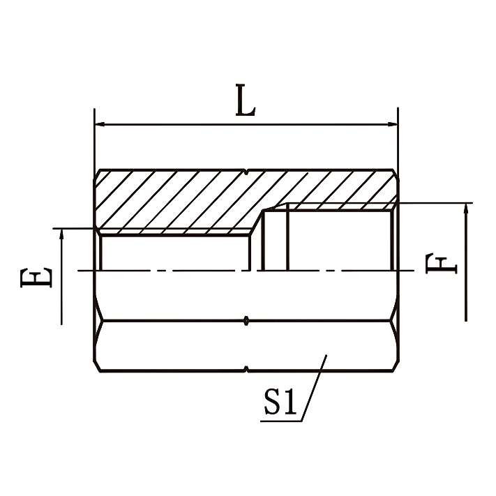 7B BSP Female ISO 1179 Hydraulic Adapter