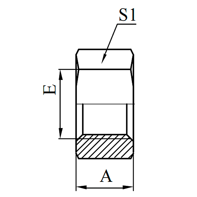 8B BSP Hydraulic Lock Nut