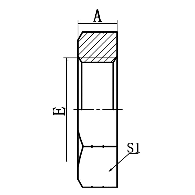 8J JIC Lock Nut for 74° Cone Seat Hydraulic Fittings