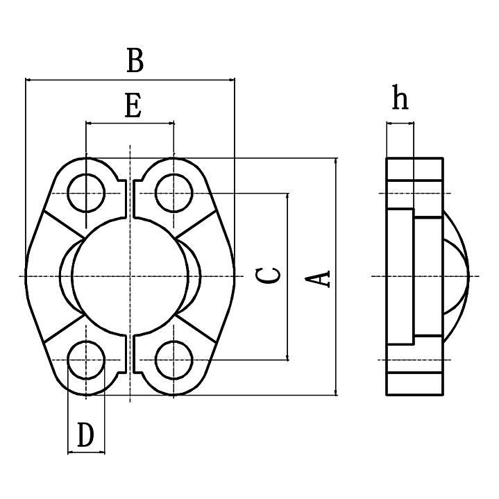 FL L-Series Split Flange Clamps, Sealed Flange Hydraulic Adapter