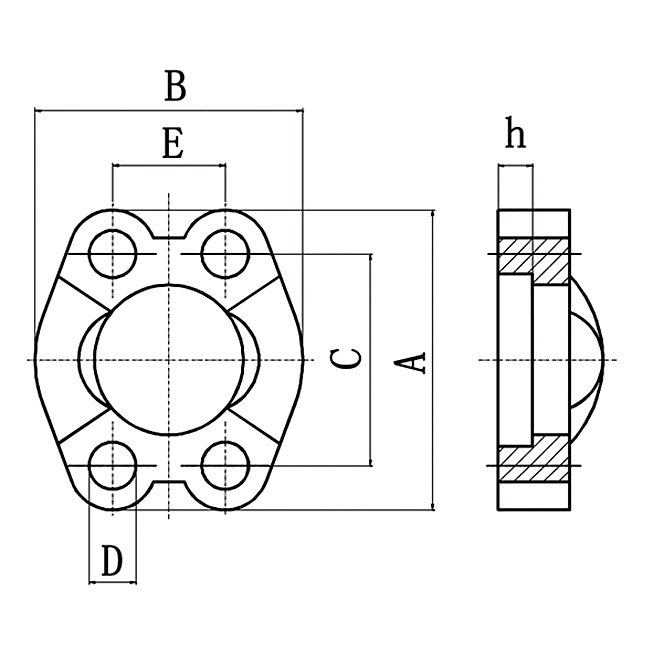 FS-W S-Series Whole Flange Clamps, Compatible Hydraulic Flange Fitting