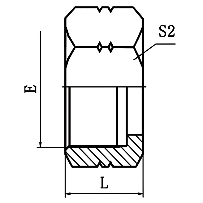 NB200 JIC flare tube end nut for hydraulic tubing connections